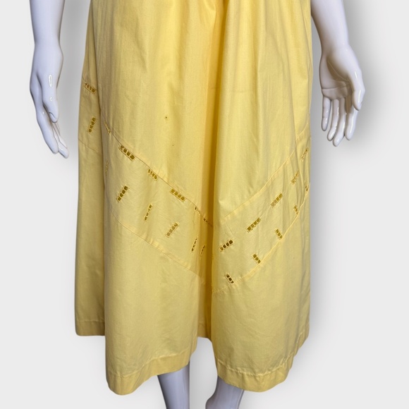 Vintage 1980s Retro 1950s Style Joseph Ribkoff Yellow Day Dress - Picture 6 of 7
